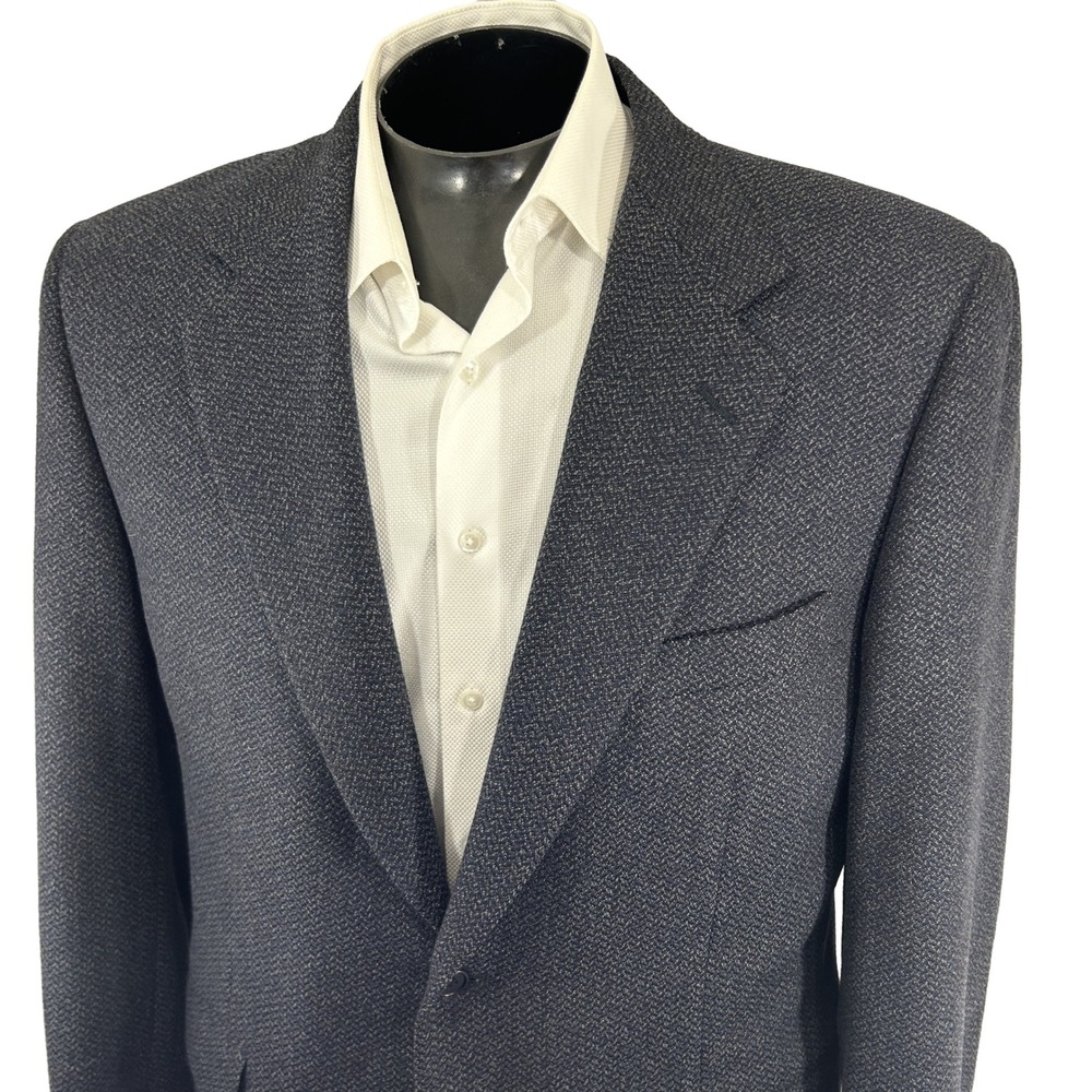 Canali Sport Coat 42R / 52EU Blue Wool 2-Button Blazer Made in Italy Ventless